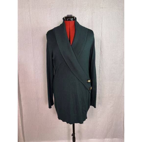 I-N-C international Concepts Womens Sweater Dress Green Size Large E098 - Picture 1 of 11